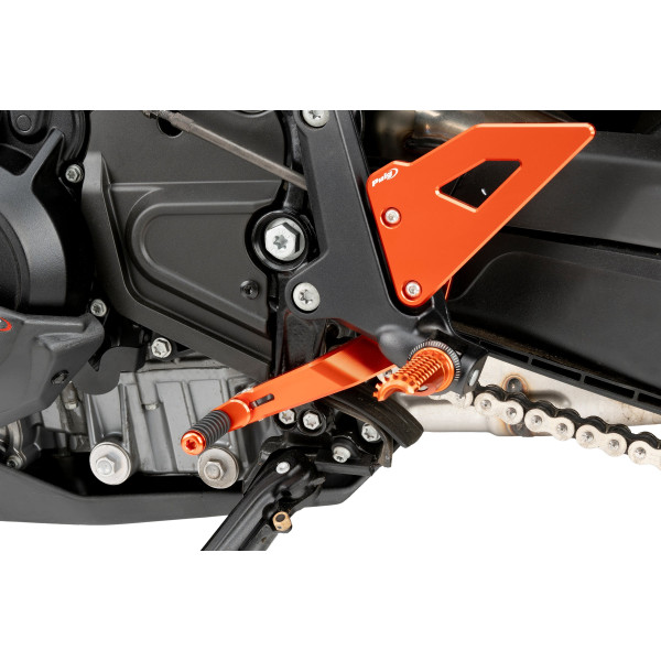 Puig Puig adjustable rear brake lever | orange | ktm 990 duke/r 2024>current